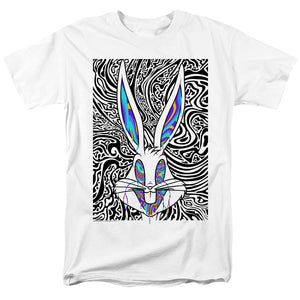AN OFFCIALLY LICENSED LOONEY TUNES WILD BUGS MEN'S REGULAR FIT T-SHIRT WHITE