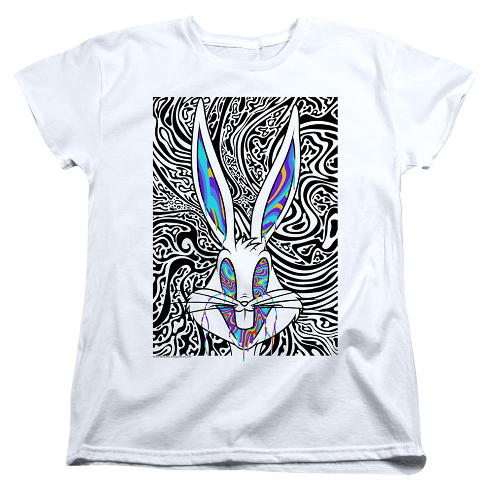AN OFFCIALLY LICENSED LOONEY TUNES WILD BUGS WOMEN'S REGULAR FIT T-SHIRT WHITE