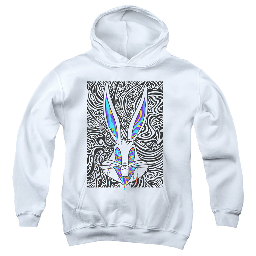 AN OFFCIALLY LICENSED LOONEY TUNES WILD BUGS YOUTH HOODIE WHITE