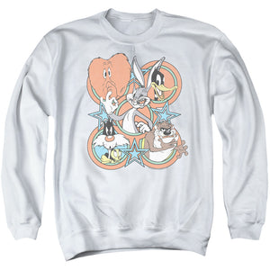 AN OFFCIALLY LICENSED LOONEY TUNES SCREEN STARS ADULT UNISEX CREWNECK SWEATSHIRT WHITE