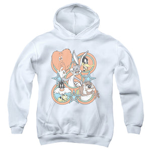 AN OFFCIALLY LICENSED LOONEY TUNES SCREEN STARS YOUTH HOODIE WHITE