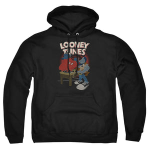 AN OFFCIALLY LICENSED LOONEY TUNES DJ LOONEY TUNES ADULT UNISEX PULLOVER HOODIE BLACK
