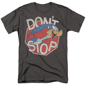 AN OFFCIALLY LICENSED LOONEY TUNES DONT STOP MEN'S REGULAR FIT T-SHIRT CHARCOAL