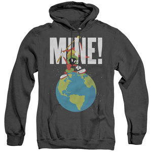 AN OFFCIALLY LICENSED LOONEY TUNES MINE ADULT UNISEX HEATHER PULLOVER HOODIE BLACK