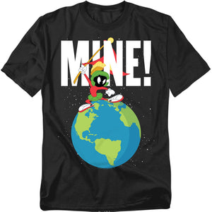 AN OFFCIALLY LICENSED LOONEY TUNES MINE MEN'S REGULAR FIT T-SHIRT BLACK