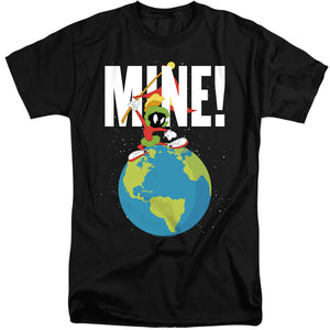 AN OFFCIALLY LICENSED LOONEY TUNES MINE MEN'S TALL FIT T-SHIRT BLACK