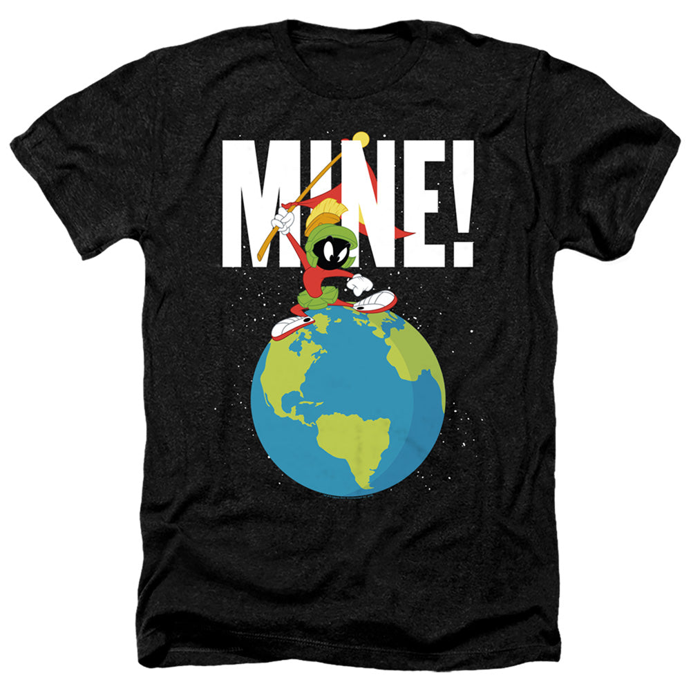AN OFFCIALLY LICENSED LOONEY TUNES MINE MEN'S HEATHER T-SHIRT CHARCOAL