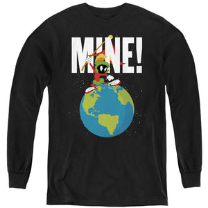 AN OFFCIALLY LICENSED LOONEY TUNES MINE YOUTH LONG SLEEVE T-SHIRT BLACK