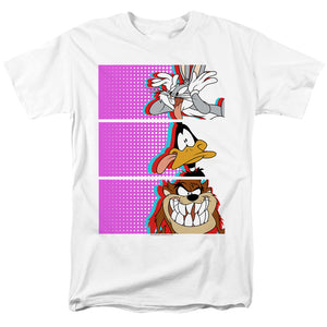 AN OFFCIALLY LICENSED LOONEY TUNES TILES MEN'S REGULAR FIT T-SHIRT WHITE