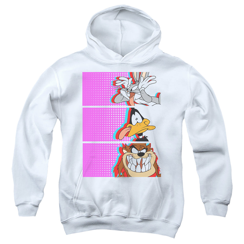 AN OFFCIALLY LICENSED LOONEY TUNES TILES YOUTH HOODIE WHITE