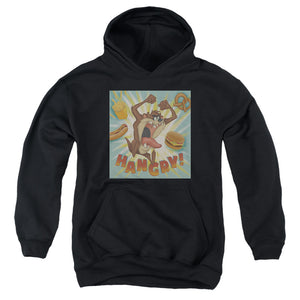 AN OFFCIALLY LICENSED LOONEY TUNES TAZ HANGRY YOUTH HOODIE BLACK