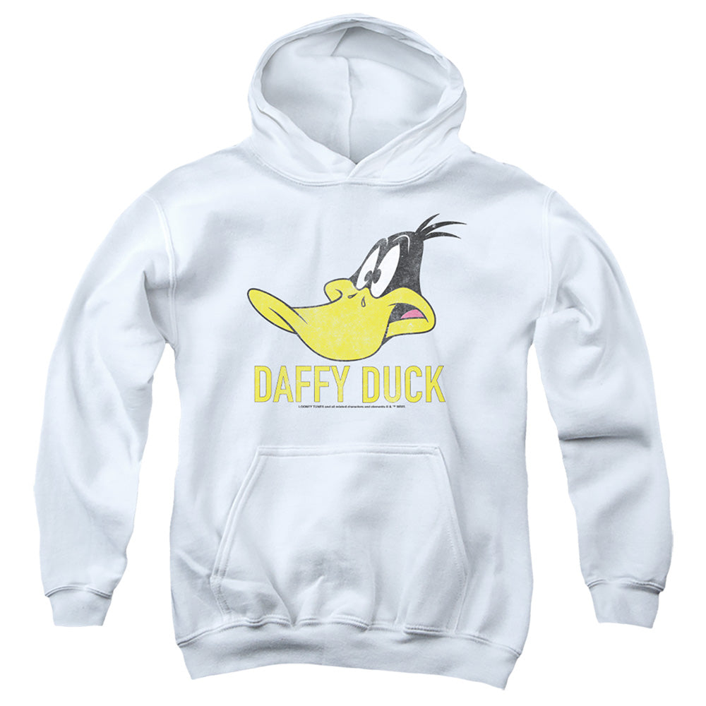 AN OFFCIALLY LICENSED LOONEY TUNES DAFFY DUCK YOUTH HOODIE WHITE
