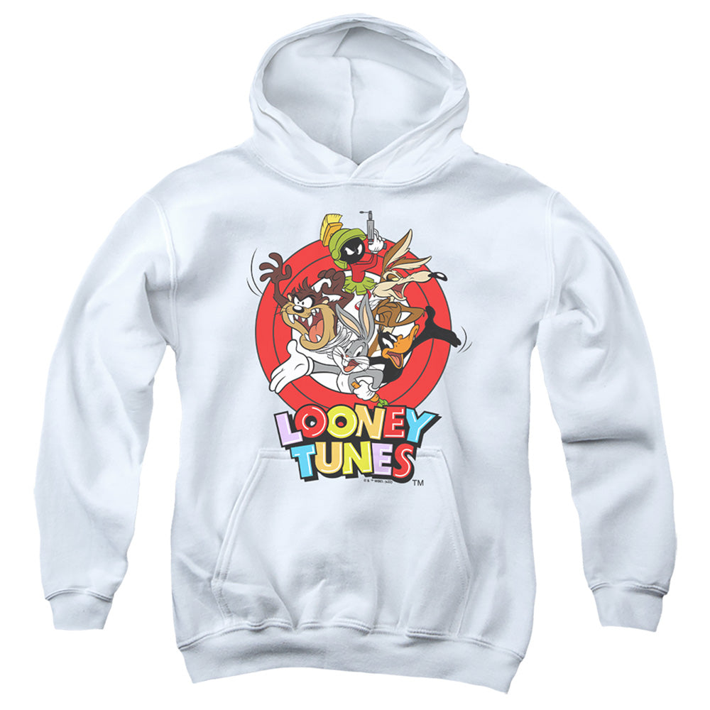 AN OFFCIALLY LICENSED LOONEY TUNES GROUP CHARACTERS YOUTH HOODIE WHITE
