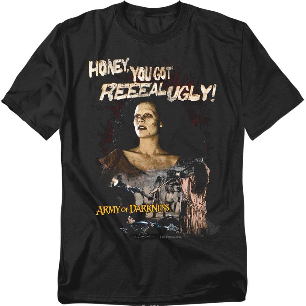 Mgm Army Of Darkness/Reeeal Ugly! Licensed Adult Unisex T-Shirt Regular Fit Tee