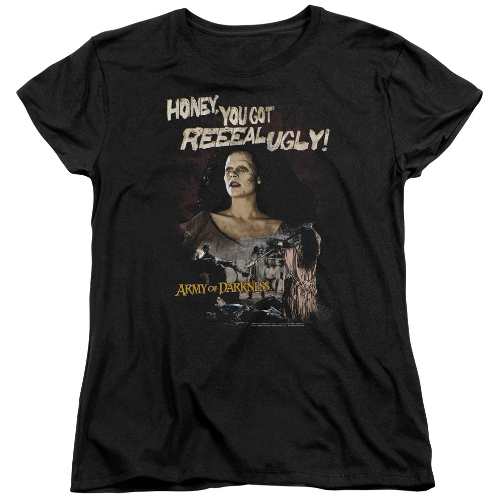Mgm Army Of Darkness/Reeeal Ugly! Licensed Women's T-Shirt Regular Fit LG