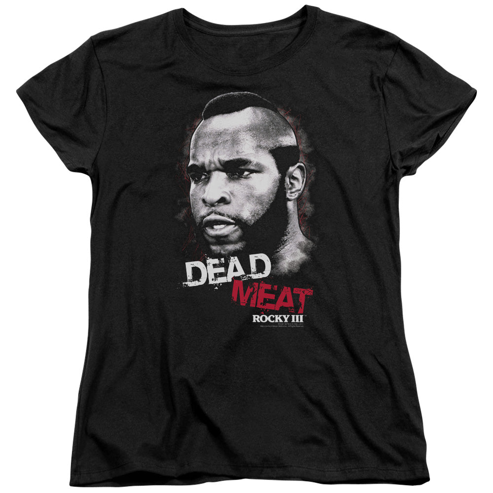 Rocky Iii Dead Meat Licensed Women's T-Shirt Regular Fit LG