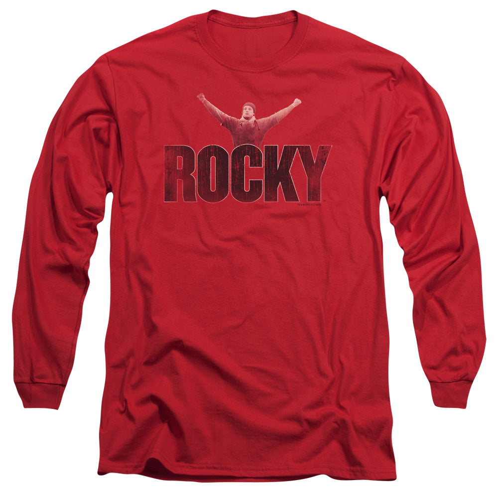 Rocky Victory Distressed Licensed Adult Unisex Long Sleeve T-Shirt LG