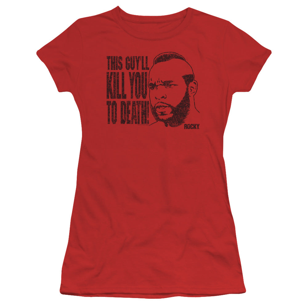 Rocky Iii Kill You To Death Licensed Women's T-Shirt Juniors SM