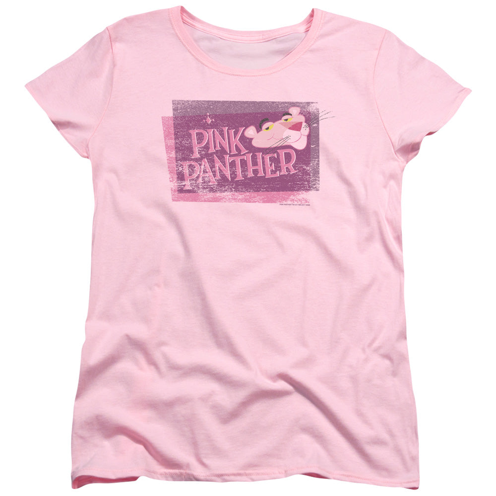 Pink Panther Distressed Licensed Women's T-Shirt Regular Fit LG