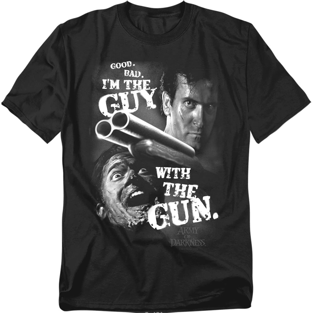 Army Of Darkness Guy With The Gun Licensed Adult Unisex T-Shirt Regular Fit Tee