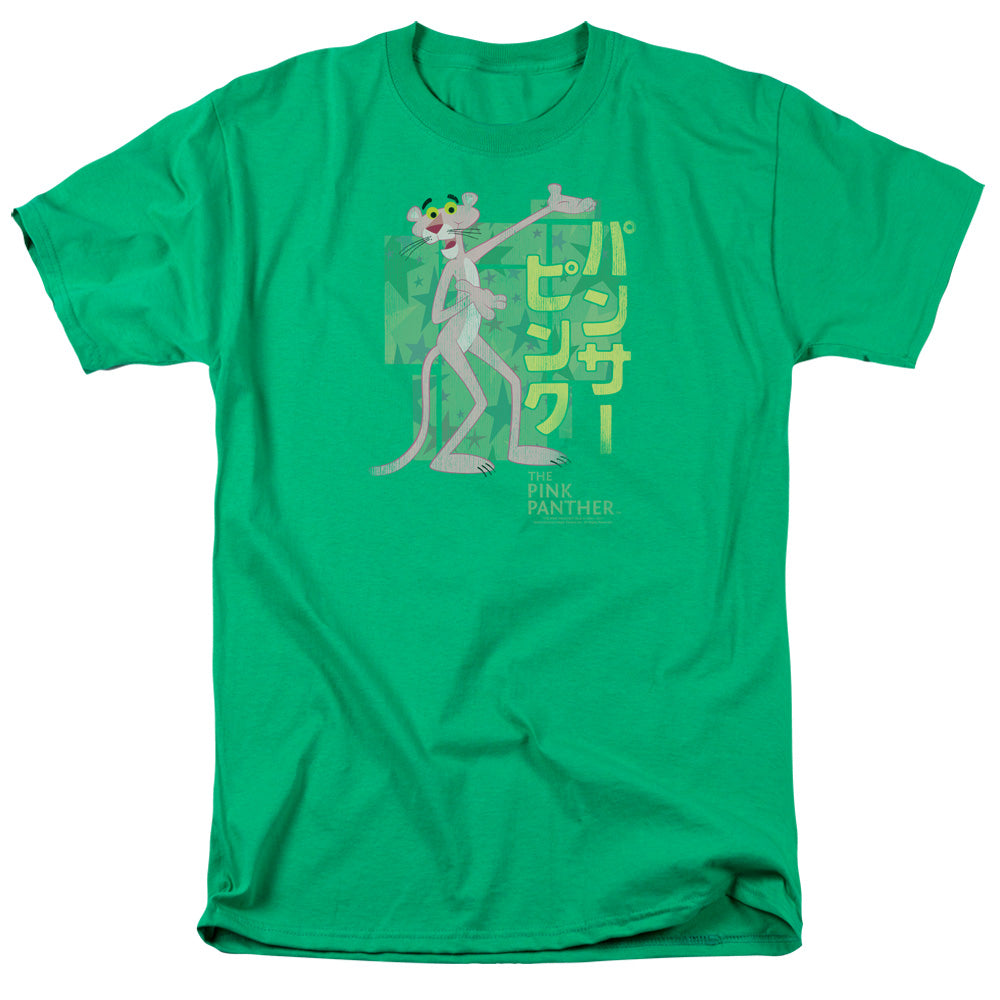 Pink Panther Asian Letters Licensed Adult Unisex T-Shirt Regular Fit Tee SM-3X