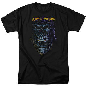 AN OFFCIALLY LICENSED ARMY OF DARKNESS EVIL ASH MEN'S REGULAR FIT T-SHIRT BLACK