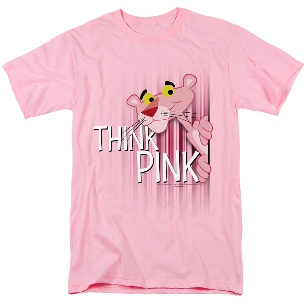 Pink Panther Think Pink Licensed Adult Unisex T-Shirt Regular Fit Tee MD-3X