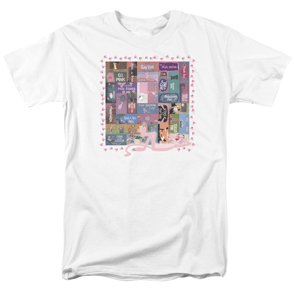Pink Panther Vintage Titles Licensed Adult Unisex T-Shirt Regular Fit Tee SM-3X