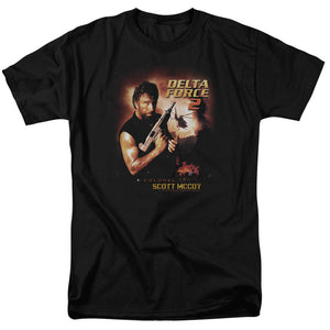 AN OFFCIALLY LICENSED DELTA FORCE DELTA FORCE 2 POSTER MEN'S REGULAR FIT T-SHIRT BLACK