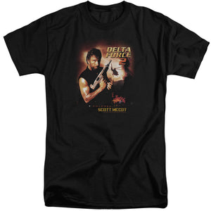 AN OFFCIALLY LICENSED DELTA FORCE DELTA FORCE 2 POSTER MEN'S TALL FIT T-SHIRT BLACK