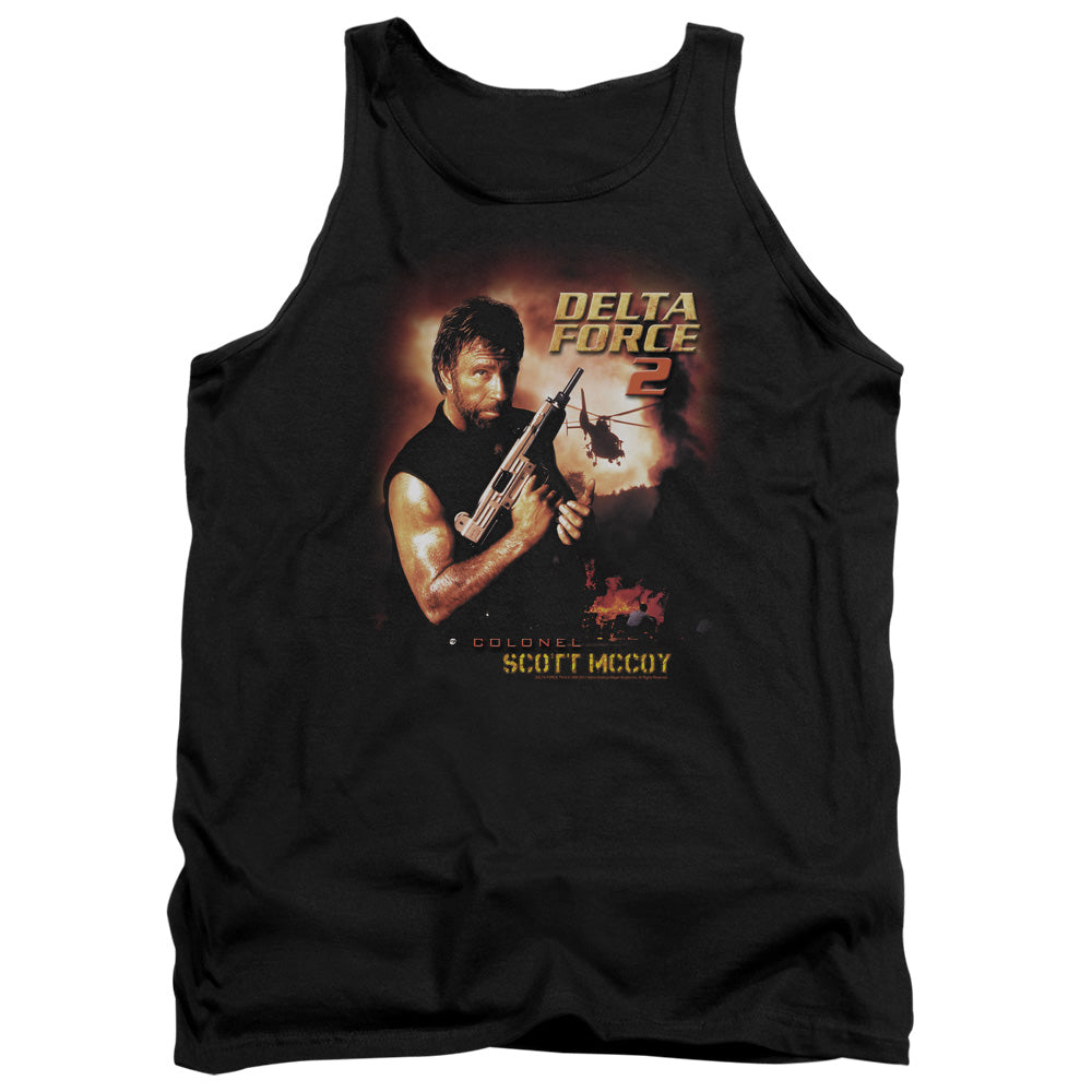 AN OFFCIALLY LICENSED DELTA FORCE DELTA FORCE 2 POSTER ADULT UNISEX TANK TOP BLACK