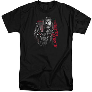 AN OFFCIALLY LICENSED DELTA FORCE BLACK OPS MEN'S TALL FIT T-SHIRT BLACK
