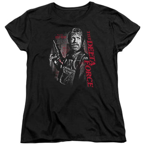 AN OFFCIALLY LICENSED DELTA FORCE BLACK OPS WOMEN'S REGULAR FIT T-SHIRT BLACK