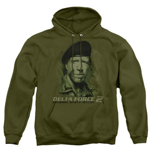 AN OFFCIALLY LICENSED DELTA FORCE 2 YOU CANT SEE ME ADULT UNISEX PULLOVER HOODIE MILITARY GREEN