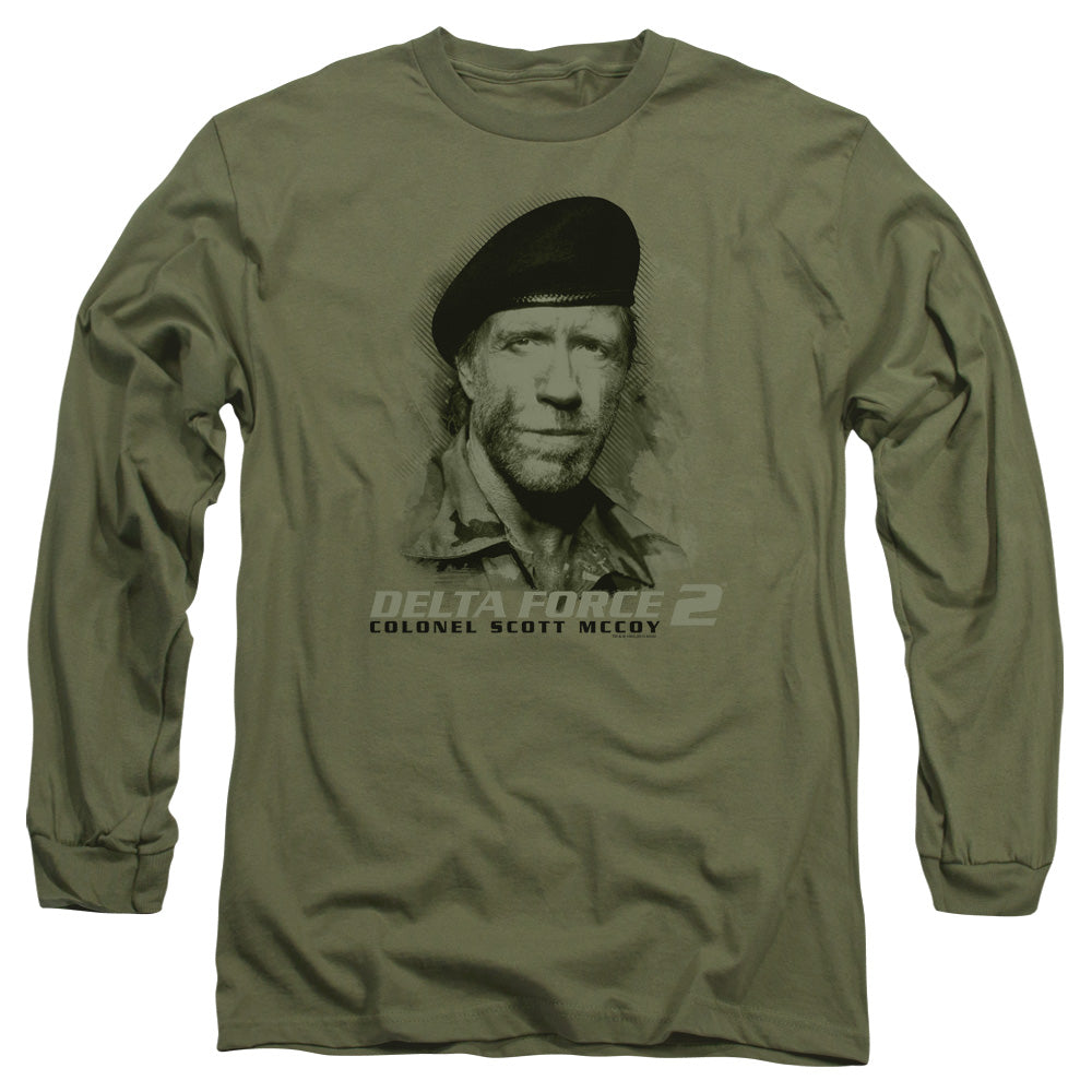 AN OFFCIALLY LICENSED DELTA FORCE 2 YOU CANT SEE ME MEN'S LONG SLEEVE T-SHIRT MILITARY GREEN
