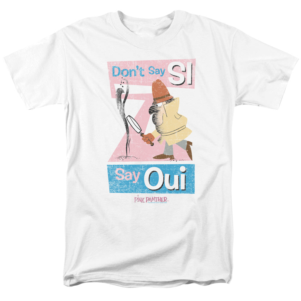 Pink Panther Say Oui Licensed Adult Unisex T-Shirt Regular Fit Tee SM-3X