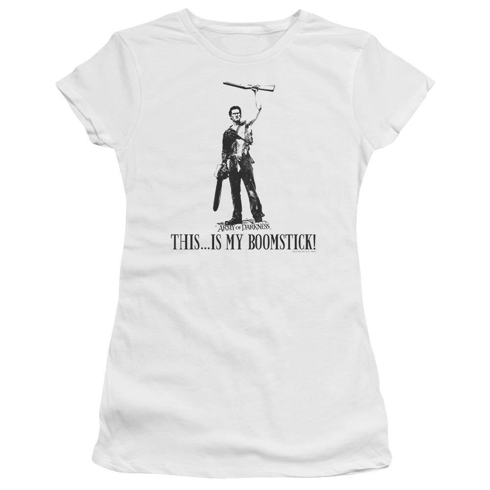 Army Of Darkness Boomstick! Licensed Women's T-Shirt Juniors LG