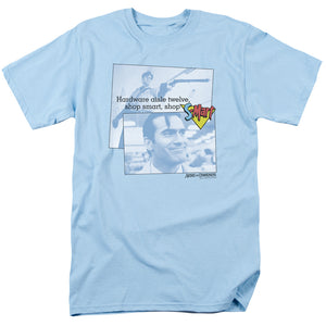 AN OFFCIALLY LICENSED ARMY OF DARKNESS SHOP S MART MEN'S REGULAR FIT T-SHIRT LIGHT BLUE