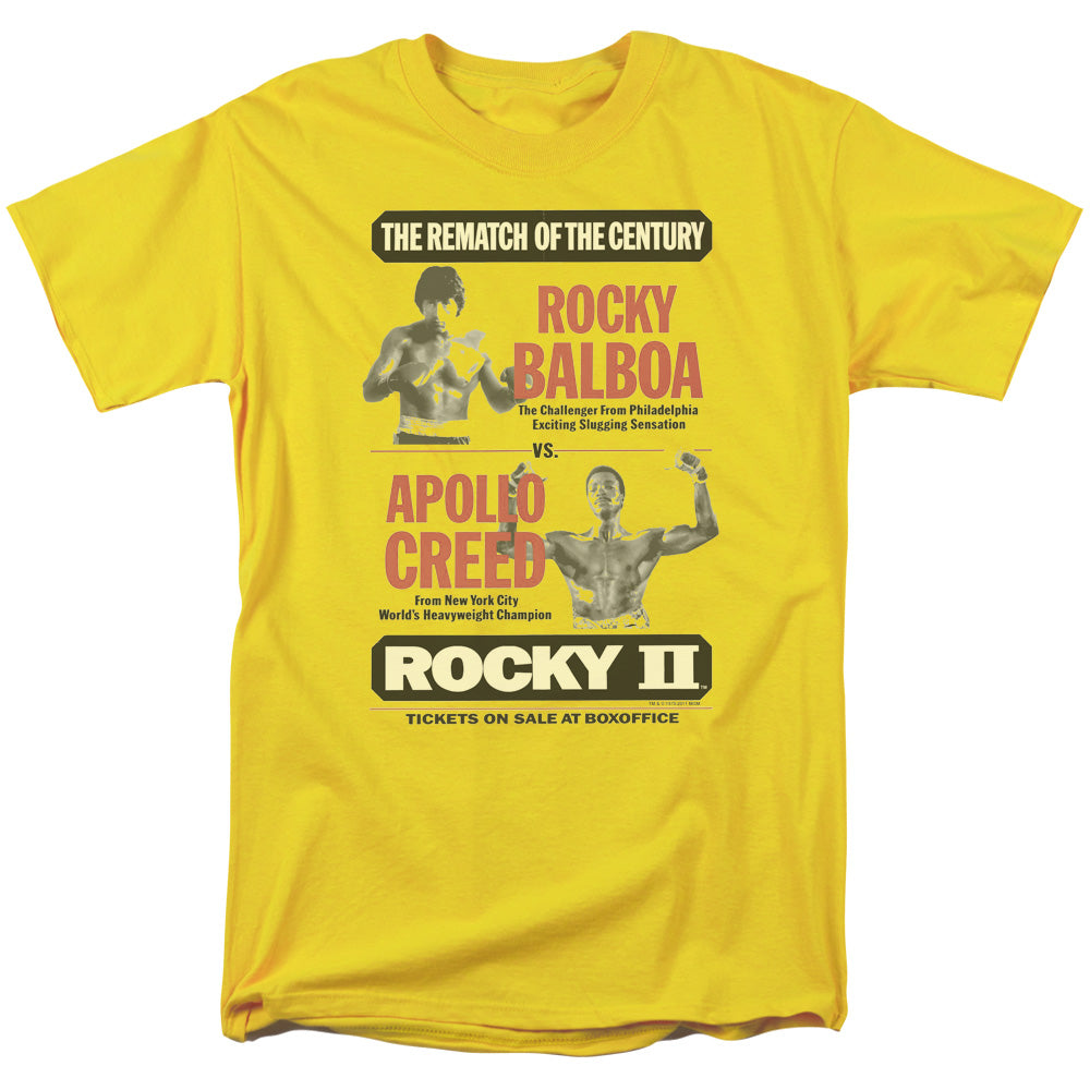 Rocky Ii Rematch Licensed Adult Unisex T-Shirt Regular Fit Tee SM-3X