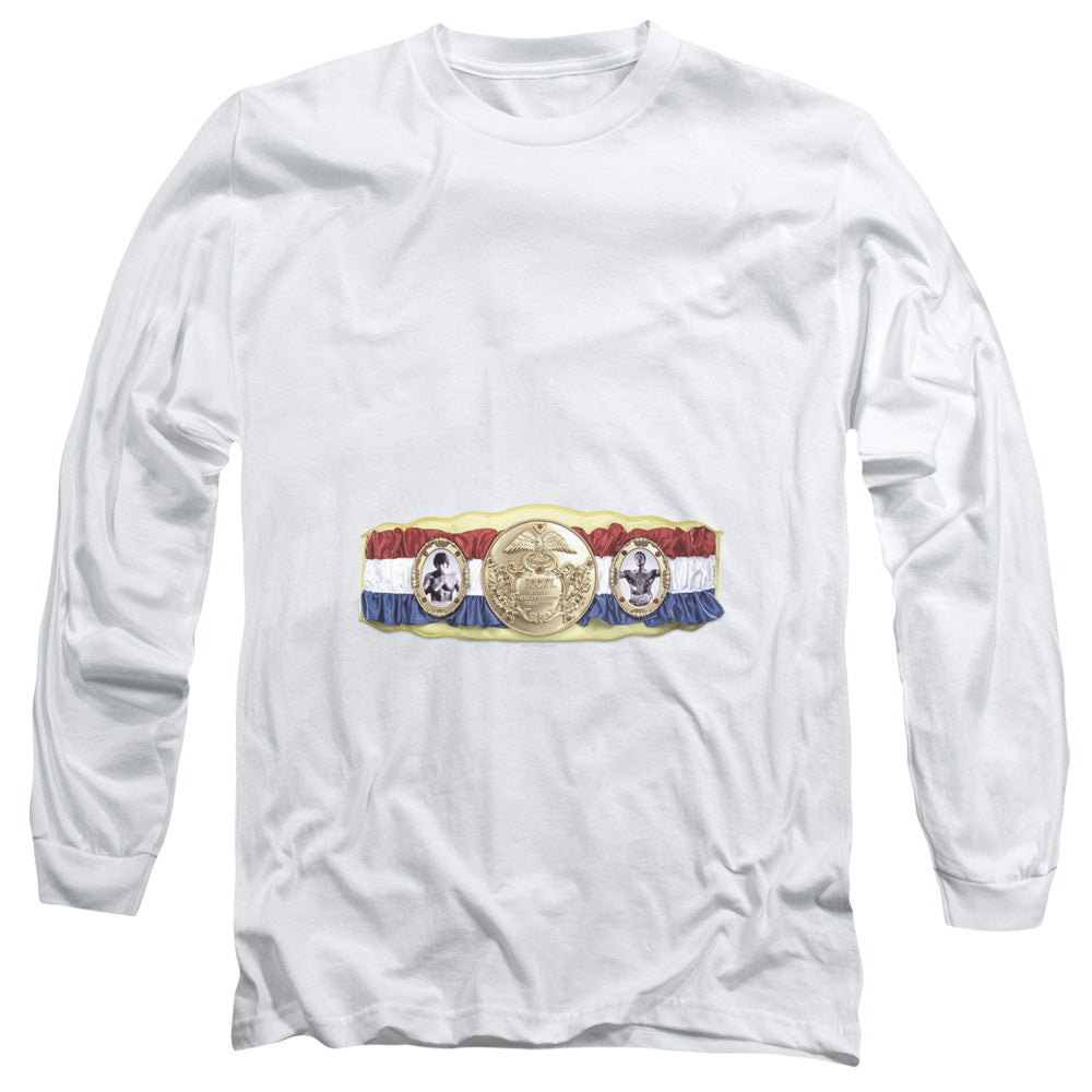 Rocky Championship Belt(Bottom Front) Licensed Adult Unisex Long Sleeve T-Shirt