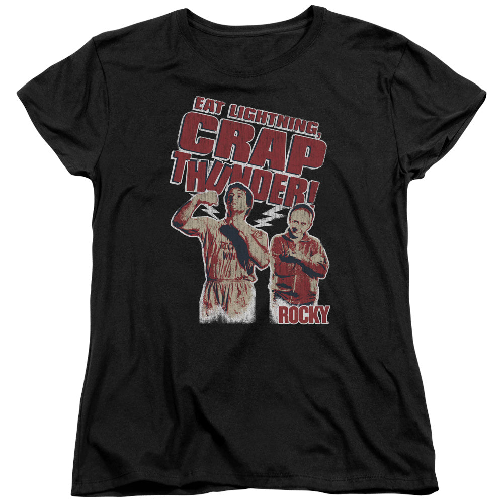 Rocky Eat Lightning Licensed Women's T-Shirt Regular Fit LG
