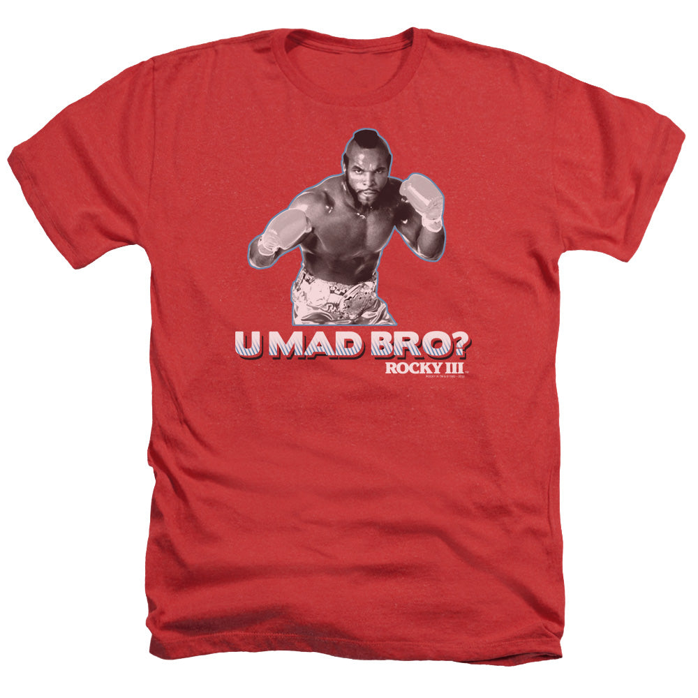 Rocky Iii U Mad Bro Licensed Adult Unisex T-Shirt Heather Tee LG