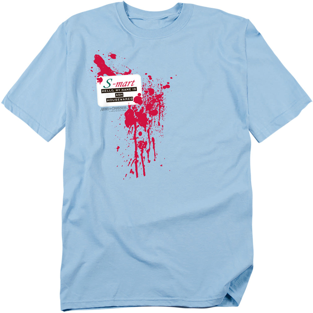 Army Of Darkness S Mart Name Tag Licensed Adult Unisex T-Shirt Regular Fit Tee