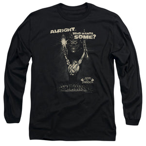 AN OFFCIALLY LICENSED ARMY OF DARKNESS WANT SOME MEN'S LONG SLEEVE T-SHIRT BLACK