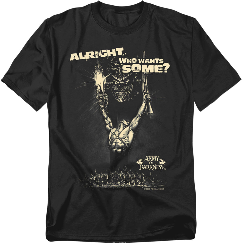 Army Of Darkness Want Some Licensed Adult Unisex T-Shirt Regular Fit Tee SM-3X