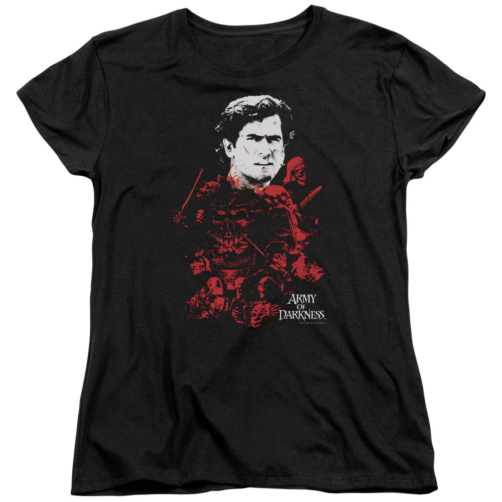 Army Of Darkness Pile Of Baddies Licensed Women's T-Shirt Regular Fit LG