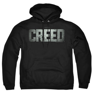 AN OFFCIALLY LICENSED CREED LOGO ADULT UNISEX PULLOVER HOODIE BLACK