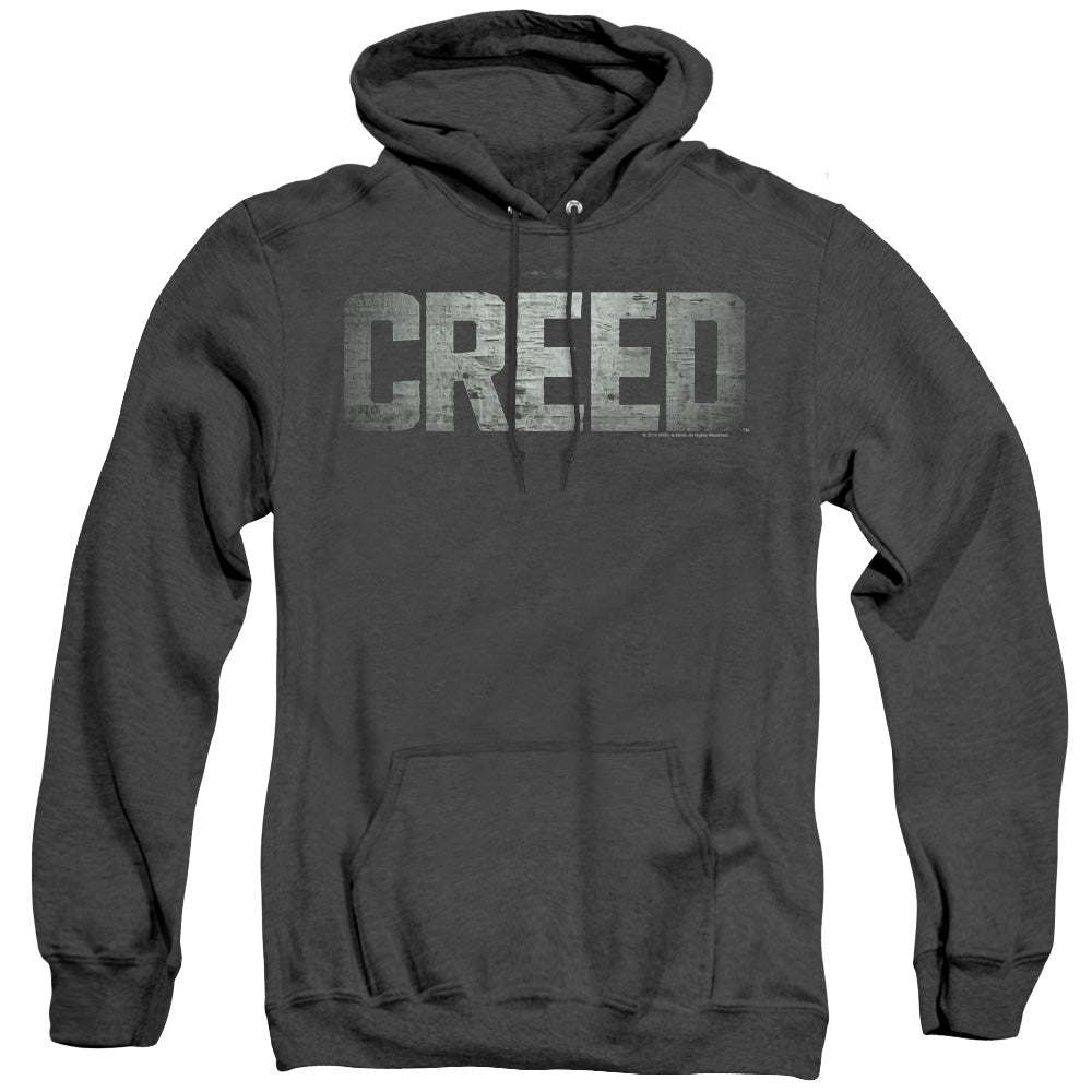 AN OFFCIALLY LICENSED CREED LOGO ADULT UNISEX HEATHER PULLOVER HOODIE BLACK
