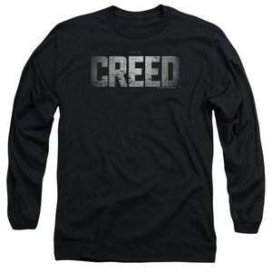 AN OFFCIALLY LICENSED CREED LOGO MEN'S LONG SLEEVE T-SHIRT BLACK