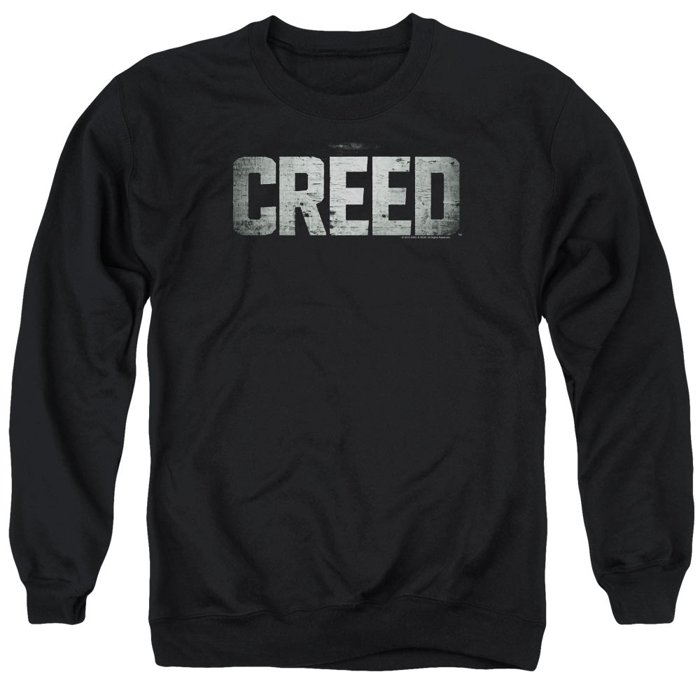 AN OFFCIALLY LICENSED CREED LOGO ADULT UNISEX CREWNECK SWEATSHIRT BLACK
